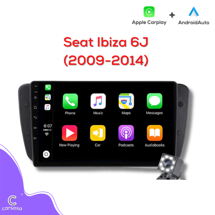 Seat Ibiza | 2009-2014 | Apple CarPlay & Android Auto | 9" Wireless Car Radio