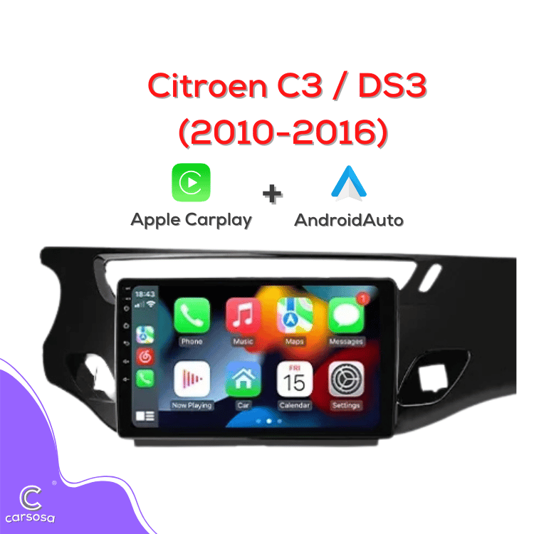 Citroen C3 / DS3 | 2010-16 | Apple CarPlay & Android Auto | 7" Car Radio