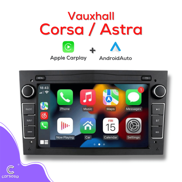 Vauxhall Corsa, Astra, Zafira,... | Apple CarPlay & Android Auto | 7" Car Radio