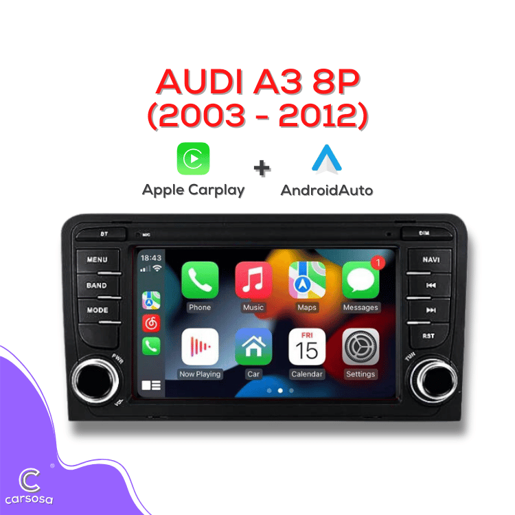 Audi A3 8P | 2003-2012 | Apple CarPlay & Android Auto | 7" Car Radio