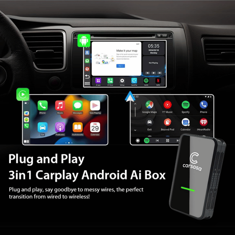 Carsosa Multimedia AI Box | For All Vehicles With Factory Wired Apple CarPlay