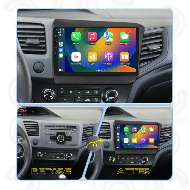 Honda Civic | 2012-2015 | Apple CarPlay & Android Auto | 7" Car Radio