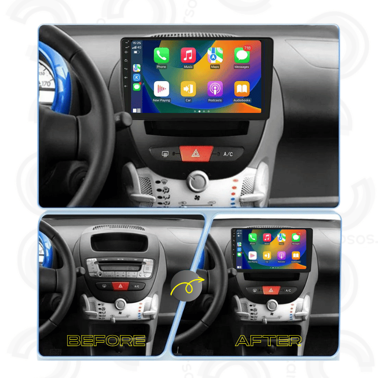 Toyota Aygo, Peugeot 107 & Citroen C1 | Apple CarPlay & Android Auto | 7.0" Car Radio