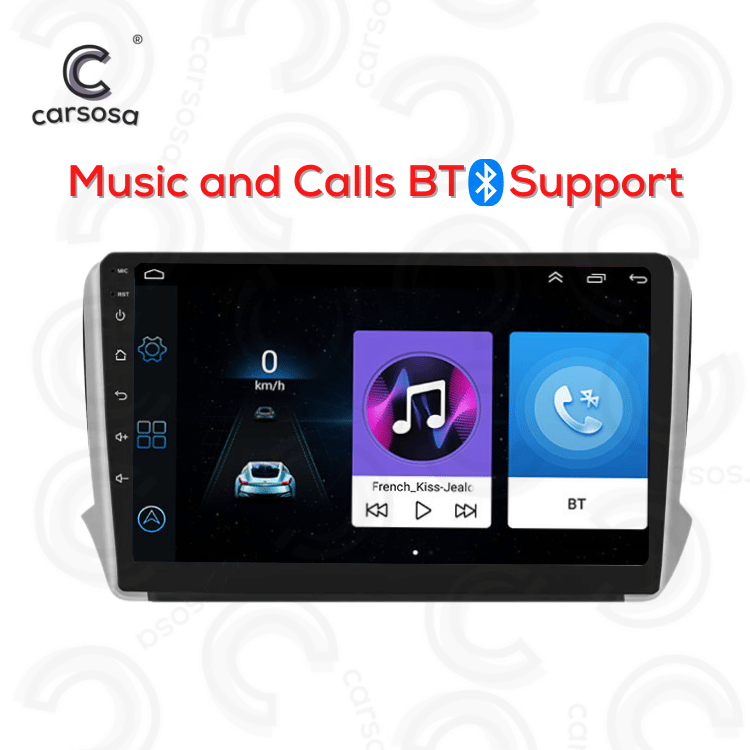 Autoradio Android 10" Pour Peugeot 208/2008 2012-2018 - 8 Cœurs, 2Go+64Go, CarPlay/Android Auto Sans Fil, GPS, Caméra De Recul, Commandes Au Volant