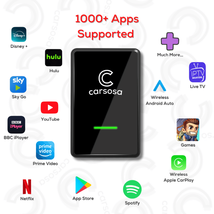 Carsosa® Multimedia AI Box | For All Vehicles With Factory Wired Apple CarPlay
