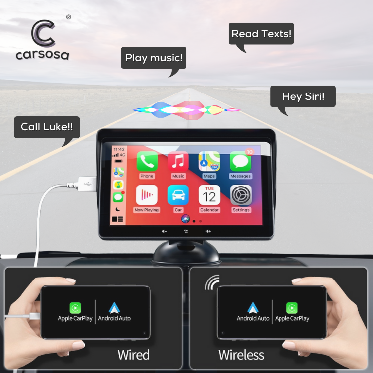 Universal | All Car Models | Apple CarPlay & Android Auto | 7.0" Wireless Car Radio